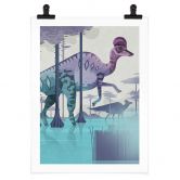 Poster Corythosaurus - Braun 