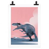 Poster Dinosaurier Giganotosaurus - Kinderposter - Braun 