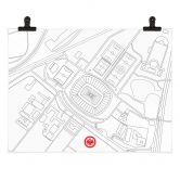 Poster Plan du stade de Francfort 