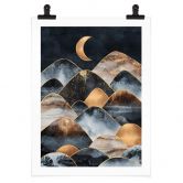 Poster Fredriksson - Moonlit Mountains 