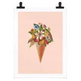 Poster Frida Floral Studio - Blumige Eistüte 