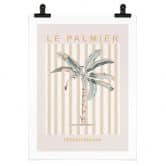 Poster Palme an der Französischen Riviera - Grace Digital Art 