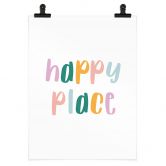 Spruch Poster - Happy place 
