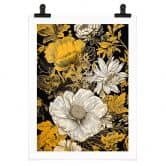 Blumen Poster - Blütenpracht in Ocker - Jaszke 