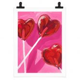 Poster Key and Sea - Lollipop in Herzform 