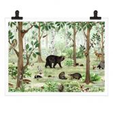 Poster Kikki Belle - Zoekplaatje in het Bos 
