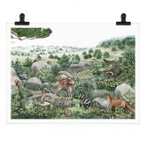 Poster Kikki Belle - balade en forêt 
