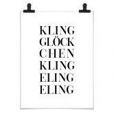 Poster Kling Glöckchen 