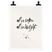 Poster Kubistika - All is calm all is bright 
