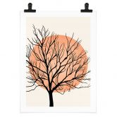 Poster Apricotfarbene Sonne - Kubistika 