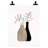 Poster Kubistika - Minimalistische Pflanzen - aus der Cosy Kollektion 