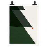 Poster Kubistika - Tannenbaum Abstrakt 
