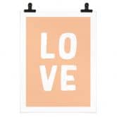 Poster Love Buchstaben Peach 