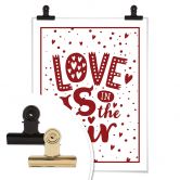 Poster Love is in the air rouge 
