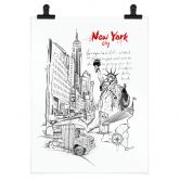 Poster Love your City - New York Statue de la Liberté 