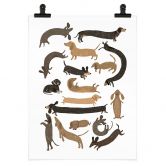 Plakat Legende gravhunde - Illustration af hund - Melin 