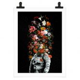Plakat Astronaut med blomsterarrangement - Nicebleed 