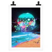 Poster Error 404 am Strand - Nicebleed 