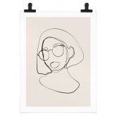 Poster NKTN - Line Art - Frau mit Brille 
