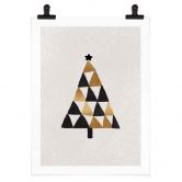 Poster Weihnachtsbaum geometrisch - Orara Studio 
