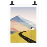 Poster Radler in den Bergen - Rivers 