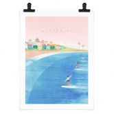 Poster Surfen an der Küste Australiens - Rivers 