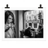 Poster Sarmento - Un tête-à-tête au café 