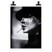Poster Schaller - Dame in schwarz 