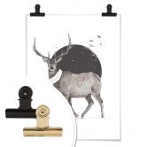 Poster Solti - Hirsch im Winter 