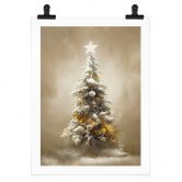 Poster Goldener Weihnachtsbaum - Treechild 