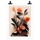Poster Korallenrote Mohnblumen - Treechild 