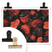 Poster UN Designs - Rote Blüten 