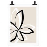 Poster uplusmestudio - Line Art - Die doppelte Blüte 
