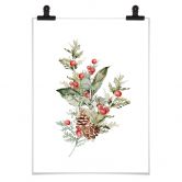 Poster Weihnachtsgesteck Aquarell 