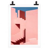 Poster Wride - La Muralla Roja - Rosa Architektur 