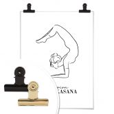 Poster Yoga Skorpion - Line Art 
