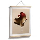 Poster Elegantes Blatt in Gold und Rot - Alma 
