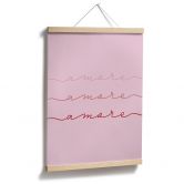 Poster Amore - Liebesspruch für das Wohnzimmer 