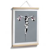 Poster Banksy - Jesus Christus mit Einkaufstüten 