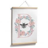 Poster Biene mit Blumenkranz - inspiriert von Bridgerton 
