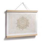 Poster Boho Ornament in Leinenoptik, Mandala - Bloomery Decor 