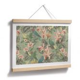 Poster Dschungel mit Papageien Grün - Bloomery Decor 