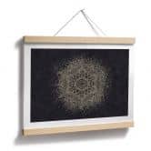 Poster Elegantes Mandala in Schwarz-Gold - Bloomery Decor 