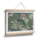 Poster Pfau im Tropengarten auf Mosaik - Bloomery Decor 
