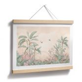 Dschungel Poster Tropische Idylle mit Kolibri Apricot - Bloomery Decor 