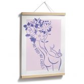 Poster Body Positivity - Line Art Floral 