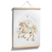 Kinderposter Boho Pferd im sanften Galopp 