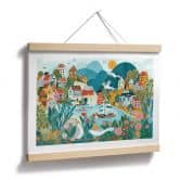 Poster Village côtier coloré en été - Bonne Müller 