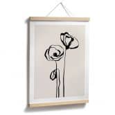 Poster Line Art Zwei Mohnblumen - Cats & Dotz 