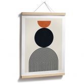 Poster Abstrakte Linien und Kreise im Einklang - Costa 